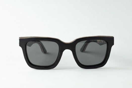 wood frames sunglasses with polarized lenses made in Canada