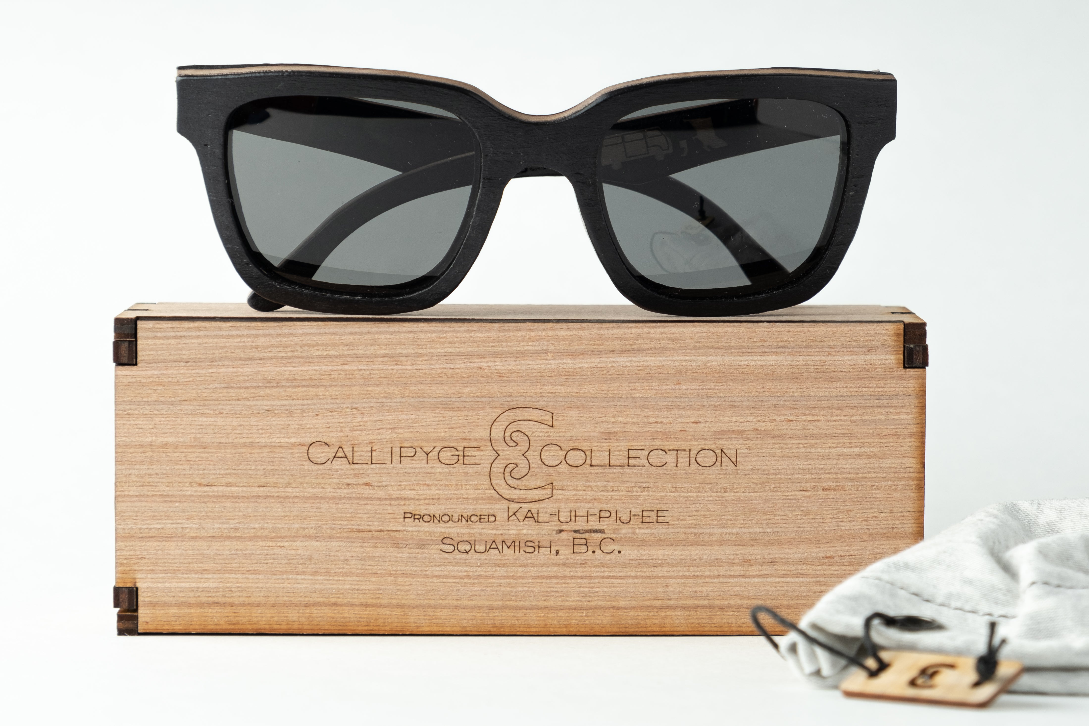 McLaren Collection Ebony Skateboard Wood Sunglasses with Blue Lens –  RdShadez