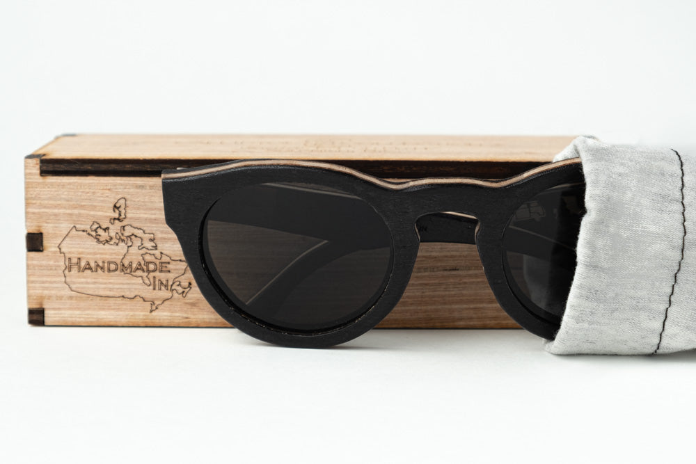 wood hard case included with each pair 