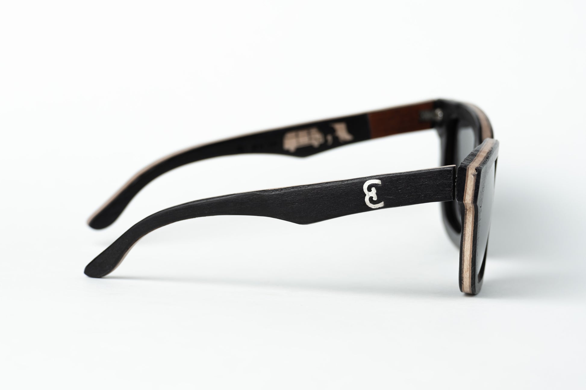 black wood frame sunglasses